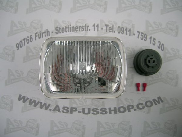 Scheinwerfer - Headlamp H4 Eckig 200x142mm - ASP - American