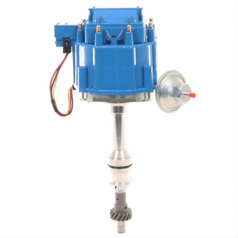Ignition Distributor W/ Cap & Rotor – Fits Ford 351C, 351M, 400, 429, 460 – HEI Style – Blue